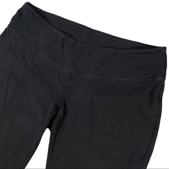 Exertek size M/L black leggings, thick waistband, straight leg, stretchy - Picture 2 of 7